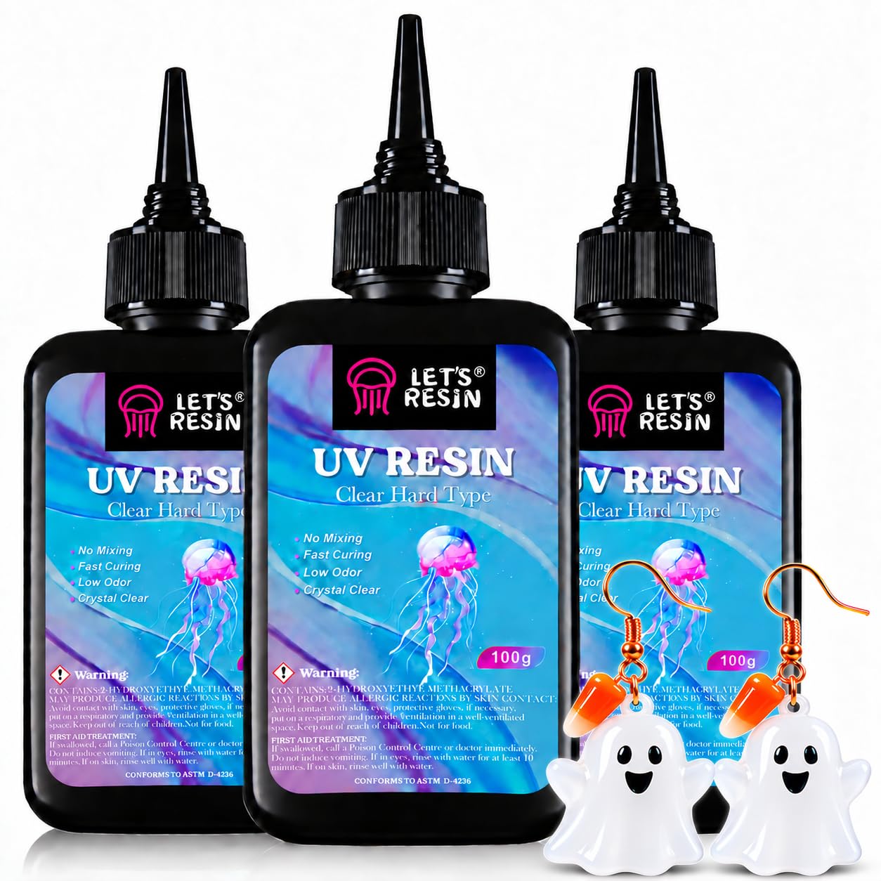 LET'S RESIN UV Resin, 300g Hard Resin Kit for Craft, Casting, Silicone Mold | Cr