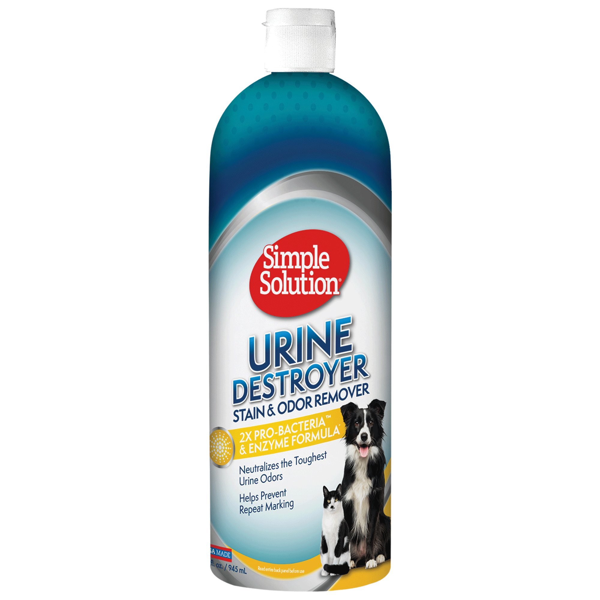 Simple Solution Urine Destroyer, Pet Urine Enzyme Cleaner, Dog Stains, 32oz | Do
