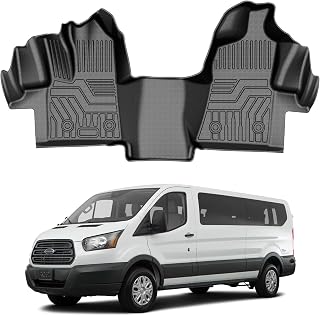 T TGBROS Floor Mats for Ford Transit 150/250/350/350HD 2015-2021