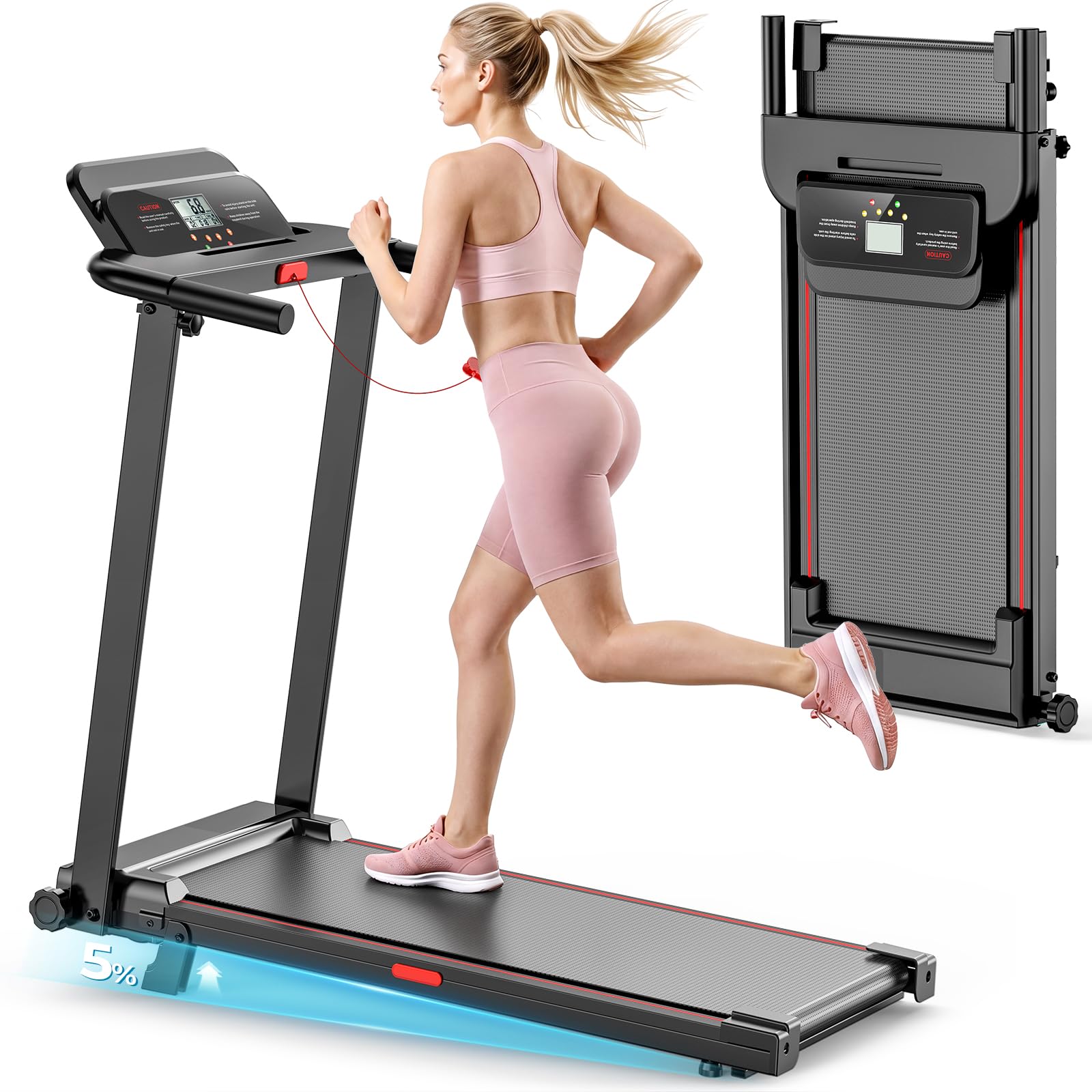 Treadmill for Home Foldable Walking Pad - Running Machine with stable Incline