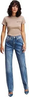 Karl Lagerfeld Jeans Women's High Rise Straight Denim