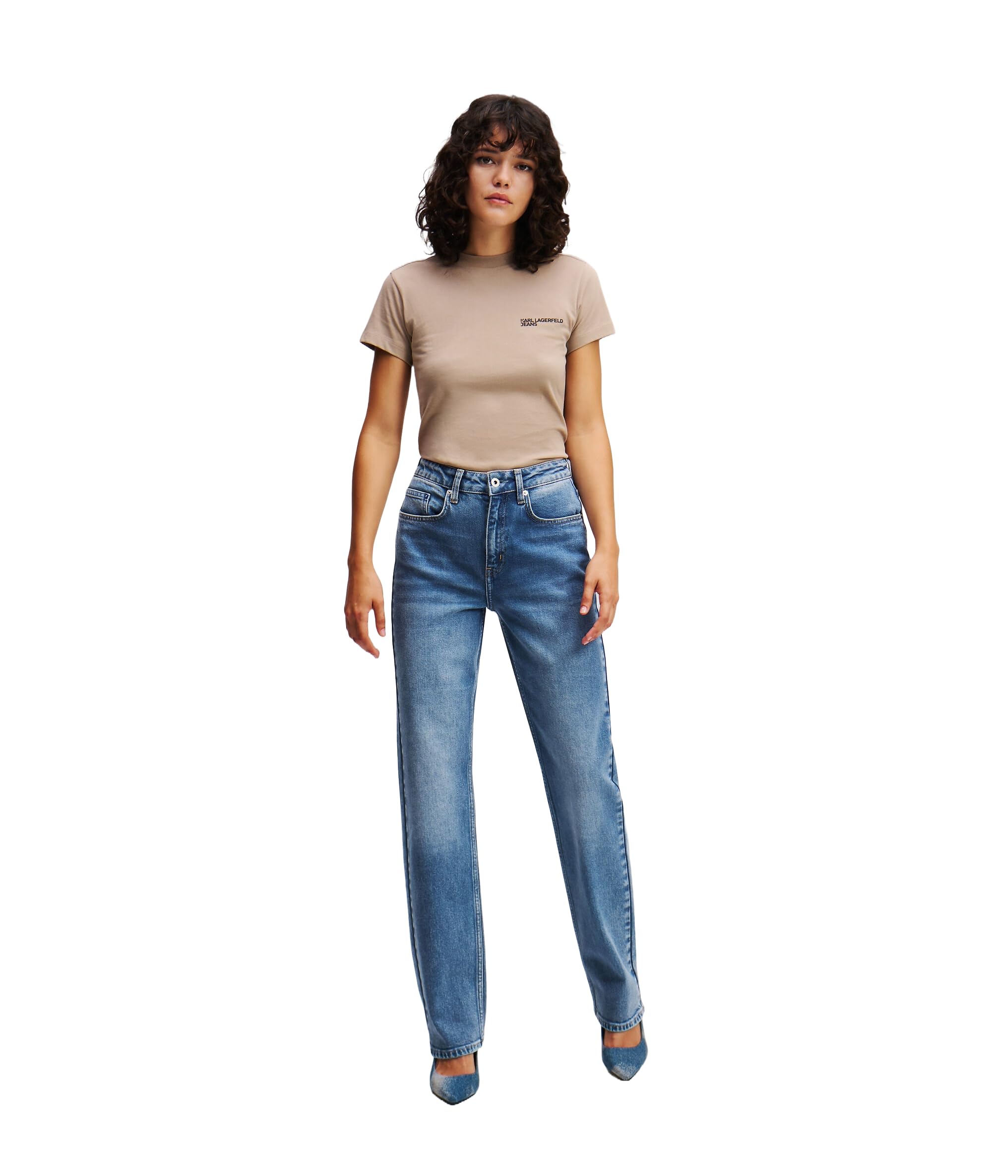 Karl Lagerfeld Jeans Women's High Rise Straight Denim