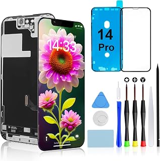 Brinonac LCD Panel For iPhone 14 Pro Compatibility Screen Replacement Kit - 6.1 Inch Repair Kit Front Glass with Tools Included