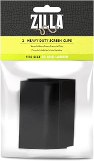Zilla 100111647 Reptile Terrarium Covers Heavty Duty Screen Clips, Lg 30G+, 2-pk