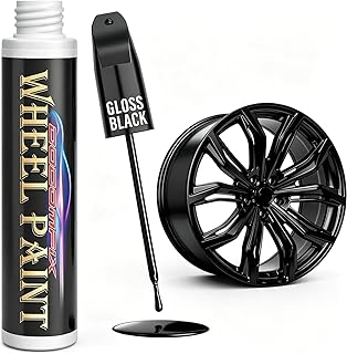 cocomfix Gloss Black Rim Touch Up Paint, Wheel Scratch Repair Pen, 1 fl oz | Wheel Paint for Curb Rash & Scratches on Alloy & Metal Rims, Rim Repair Kit with a Scratch-Resistant Gloss Black Finish