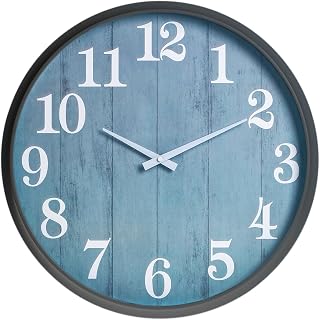 Large Outdoor Indoor Clock,18 Inch Waterproof Oversized Wall Clocks | Silent Movement Battery Operated for Garden Patio Pool Room Office Decorative Gifts