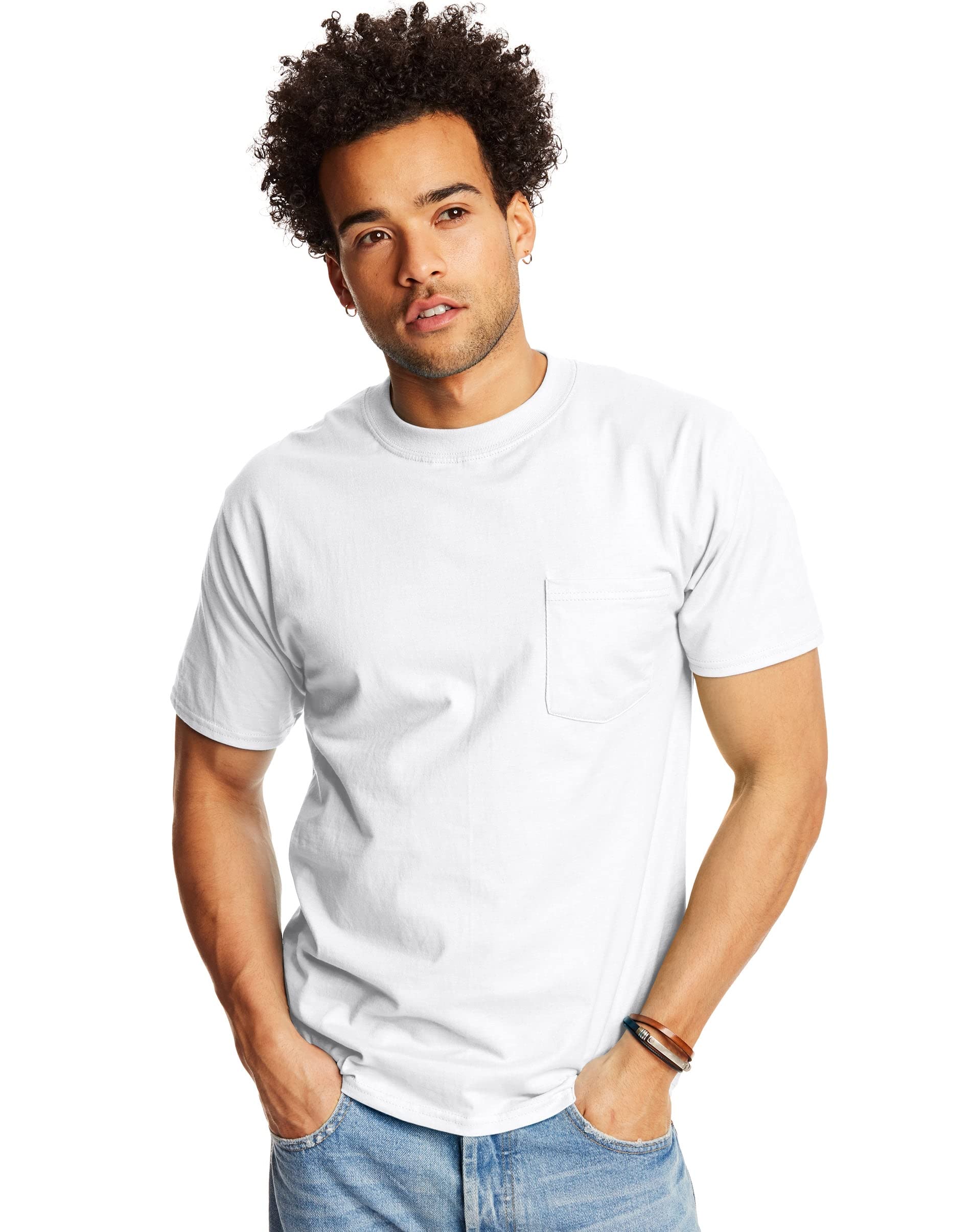 Hanes Men's Short Sleeve Pocket Beefy-T 2 Pack