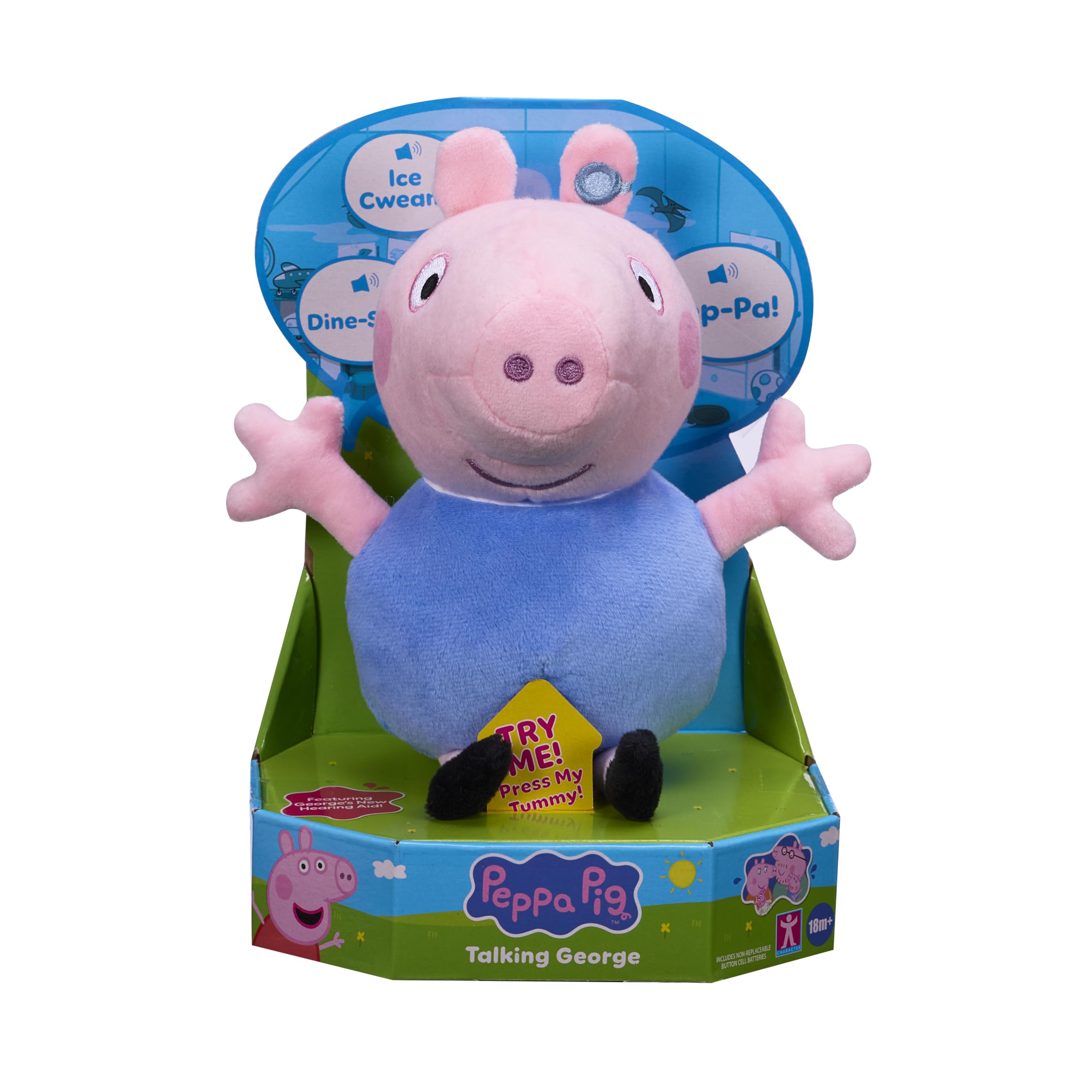 Peppa Pig Talking George, Plush Toy With Speech & Sound Effects, Pre-School Soft
