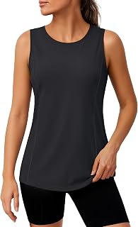 TACVASEN Women's Workout Tank Top Sleeveless Quick Dry Sun Protection UPF 80+ Running Hiking Athletic Gym Yoga Tank Tops