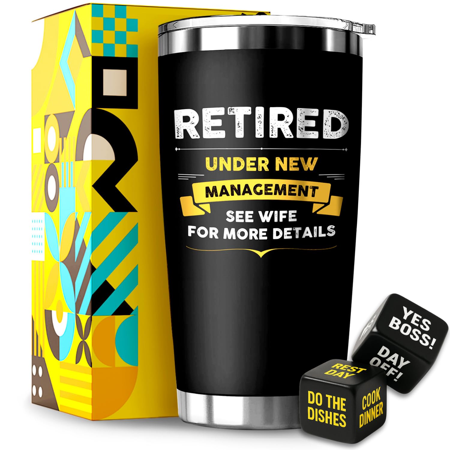 Retirement Gifts for Men 2026 with Premium Design Gift Box, Keeps Drinks Hot or 