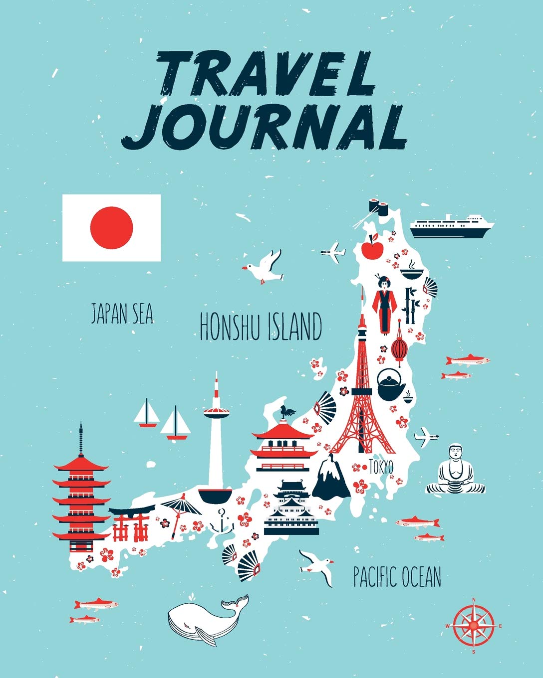 Travel Journal: Kid's Travel Journal. Map Of Japan. Simple, Fun Holiday Activity
