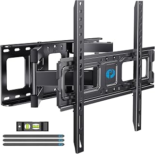 Pipishell Full Motion TV Wall Mount for 26-74 inch TVs, up to 99lbs Max VESA 400x400mm, Wall Mount TV Bracket with Articulating Swivel Extension Tilting Leveling for LED LCD OLED 4K Flat Curved Screen