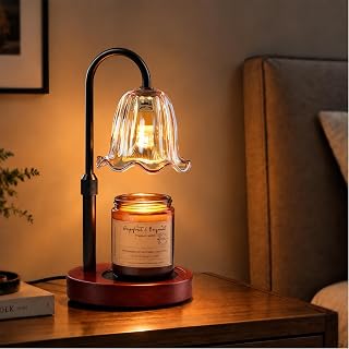 Dimmable Candle Wax Warmer, Homelist Candle Warmer Lamp with Timer | Modern Candle Warmer Flower Lamp, for New Home, Housewarming Gifts for Sister, Women, Mom, Girlfriend, Couple
