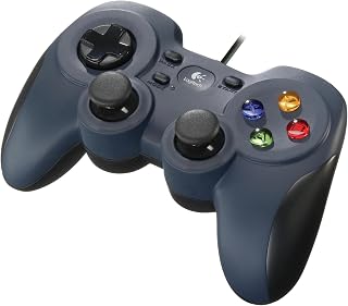 Logitech F310 Wired Gamepad | Controller Console Like Layout, 4 Switch D-Pad, 1.8-Meter Cord, PC - Grey/Blue