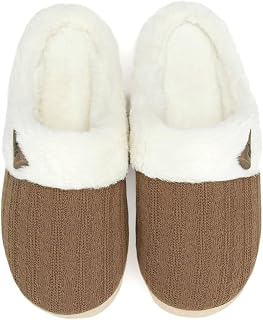 NineCiFun Women's Winter Slippers, Warm, Comfortable, Plush, Memory Foam, Non-Slip, Indoor House Shoes