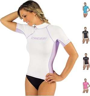 CRESSI Rashguard Kurzarm Herren Damen UV Schutzshirt für Wassersport Schwimmshirt Surfen Tauchen Schnorcheln Badeshirt SPF 40 Sport Shirt Fitness Sommer Funktionskleidung