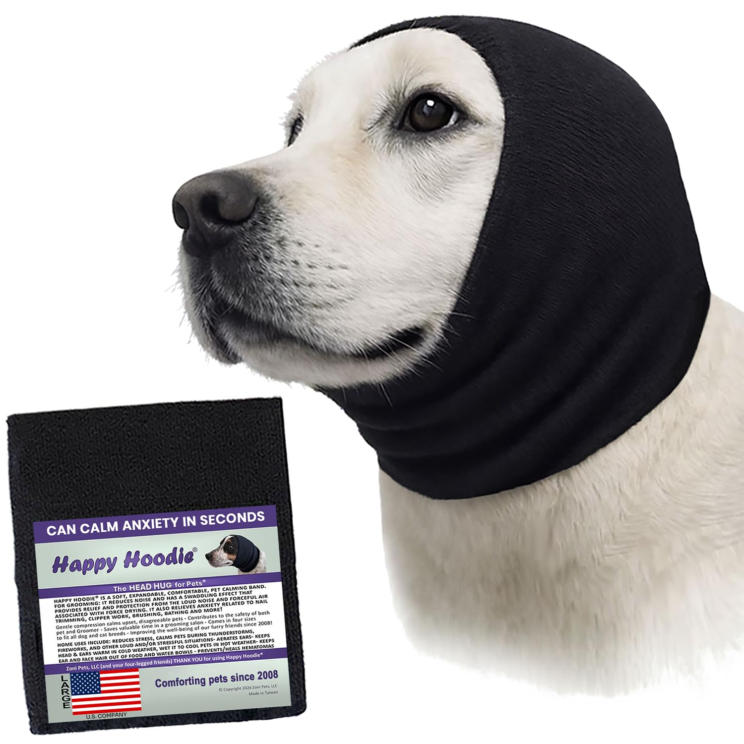 Happy Hoodie The Original Dog & Cat Calming Band for Noise & Anxiety Relief | 20