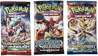 Pokémon TCG 3 Booster Packs, 30 Cards Total, 100% Authentic, Random Rares & Holofoils, 3 Blister Packs