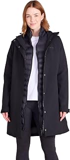 Mountain Warehouse Alaskan Women's 3 in 1 Long Jacket, Warm Waterproof Removable Fleece Lined Rain Jacket, Winter Jacket Waterpoof for Sports, Hiking