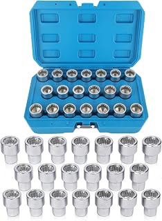 MOTOCOCHE 20Pcs Wheel Lock Removal Kit Anti-Theft Lug Nut Key Set