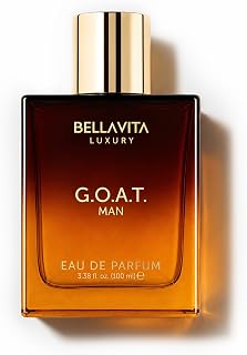 Bellavita Luxury G.O.A.T. Eau de Parfum | 100 ml (3.4 fl.oz.) | Perfume for Men | Citrus, Bergamot, Patchouli, and Vetiver Notes | Long Lasting Men's Fragrance