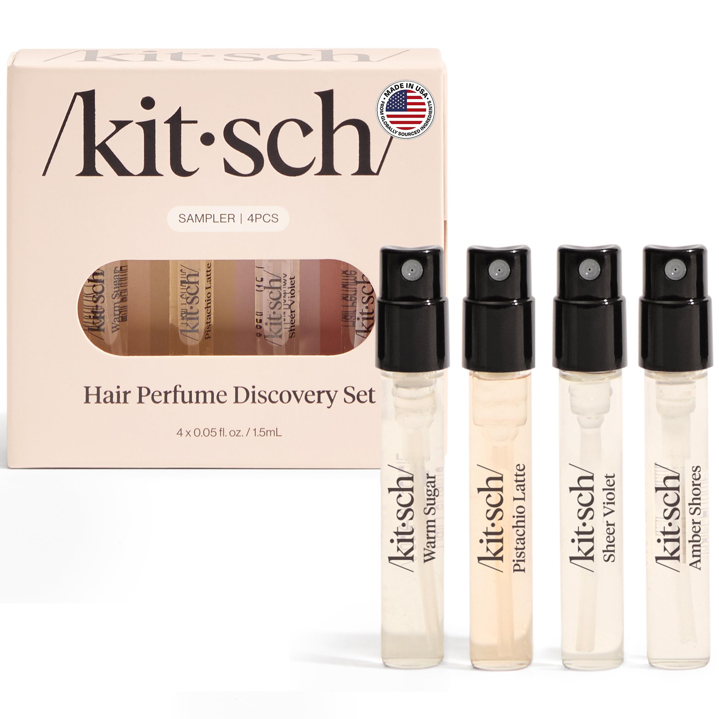 Kitsch Hair Perfume for Women – Hair Spray &amp; Body Mist – Discovery Set | Cle
