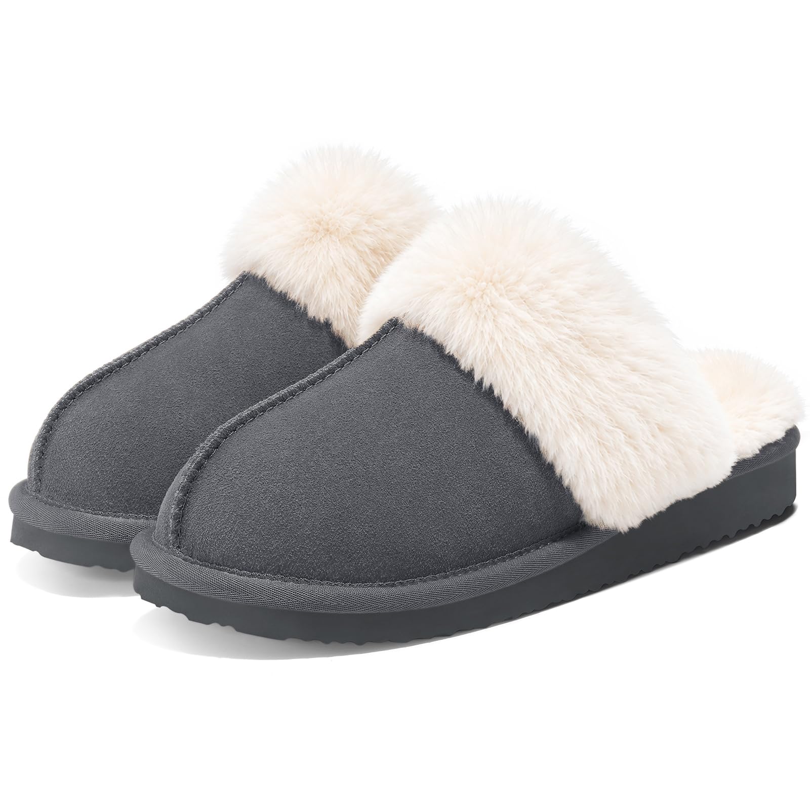 Litfun Women's Fuzzy Memory Foam Slippers Fluffy Winter House Shoes Indoor Outdo