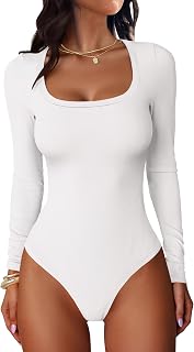 ANRABESS Body da donna con scollo rotondo a maniche lunghe Top 2025 Autunno Slim Fit Maglia a coste Sexy Soft Camicie di base Abiti alla moda