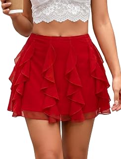 Avidlove Minifalda de malla con volantes para mujer, falda corta de verano Y2K, tallas XS-XXL