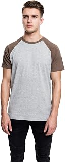 Urban Classics Men's Baseball T-Shirt, Contrast Shortsleeves T-Shirt, Sports Shirt, Crew Neck, 100% Jersey Cotton Available, Sizes: S-5XL