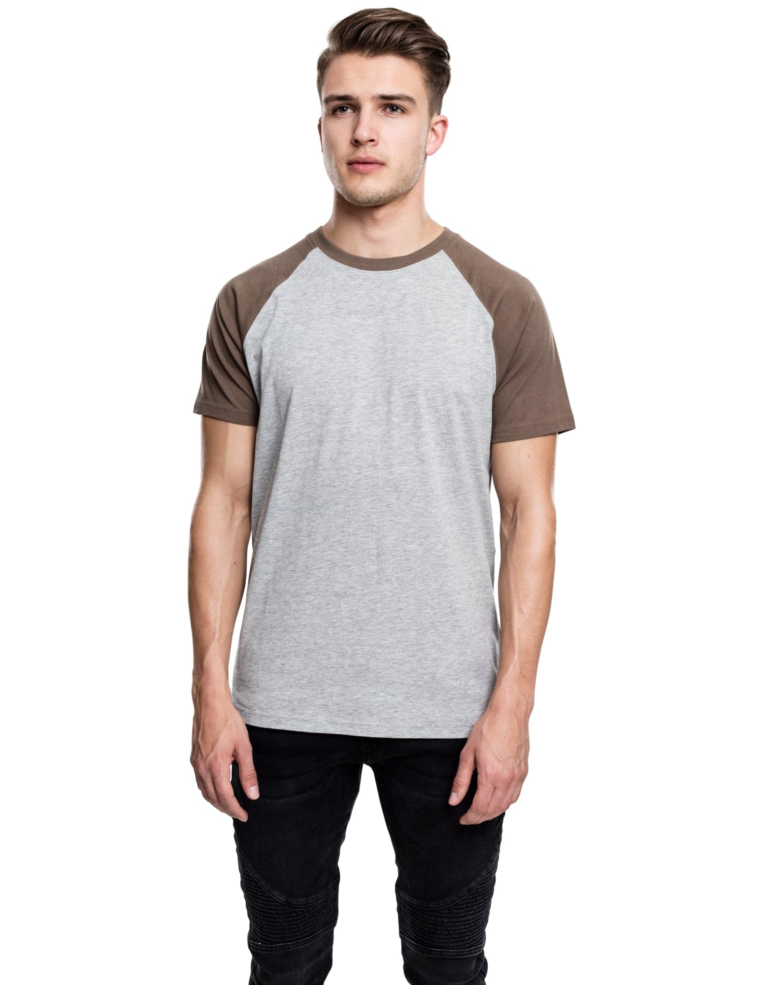 Urban Classics Men's Baseball T-Shirt, Contrast Shortsleeves T-Shirt, Sports Shi