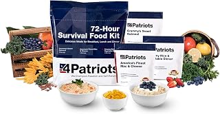 4Patriots 72-Hour Survival Food Kit: Emergency Food Supply Designed to Last 25 Years, 20 Servings
