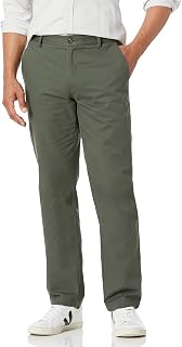 Amazon Essentials Men's Straight Fit Wrinkle-Resistant Flat-Front Casual Chino Trousers