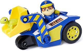Paw Patrol: Search & Rescue, Rubble Rescue Bulldozer Vehicle with 2 Figures, Police Car Toy with Pull-Back Action, Kids Toys for Boys and Girls Ages 3+