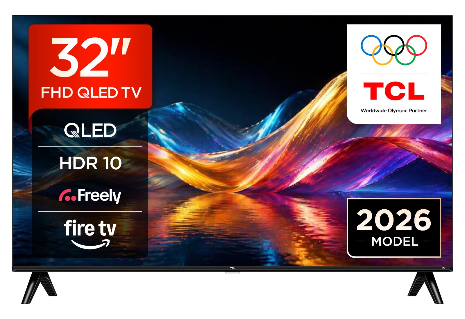 TCL 32 Inch TV Smart Full HD 1080p HDR QLED Freely Fire TV Dolby Sound 32V5DUK