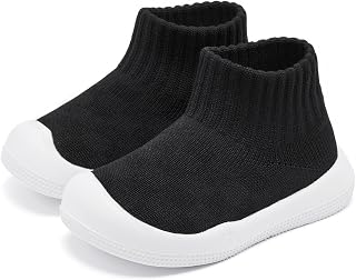 Eashi Baby Boys Girls Non-Slip Walking Shoes Breathable Warm Elastic Walking Shoes with Memory Foam Sole Toe Protection