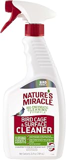 Nature's Miracle Bird Cage & Surface Cleaner, 24 oz | Bio-Enzymatic Formula Helps Break Down Tough Stains & Odors, Cleans & Deodorizes Cages & Accessories, Safe For Pets and Home*