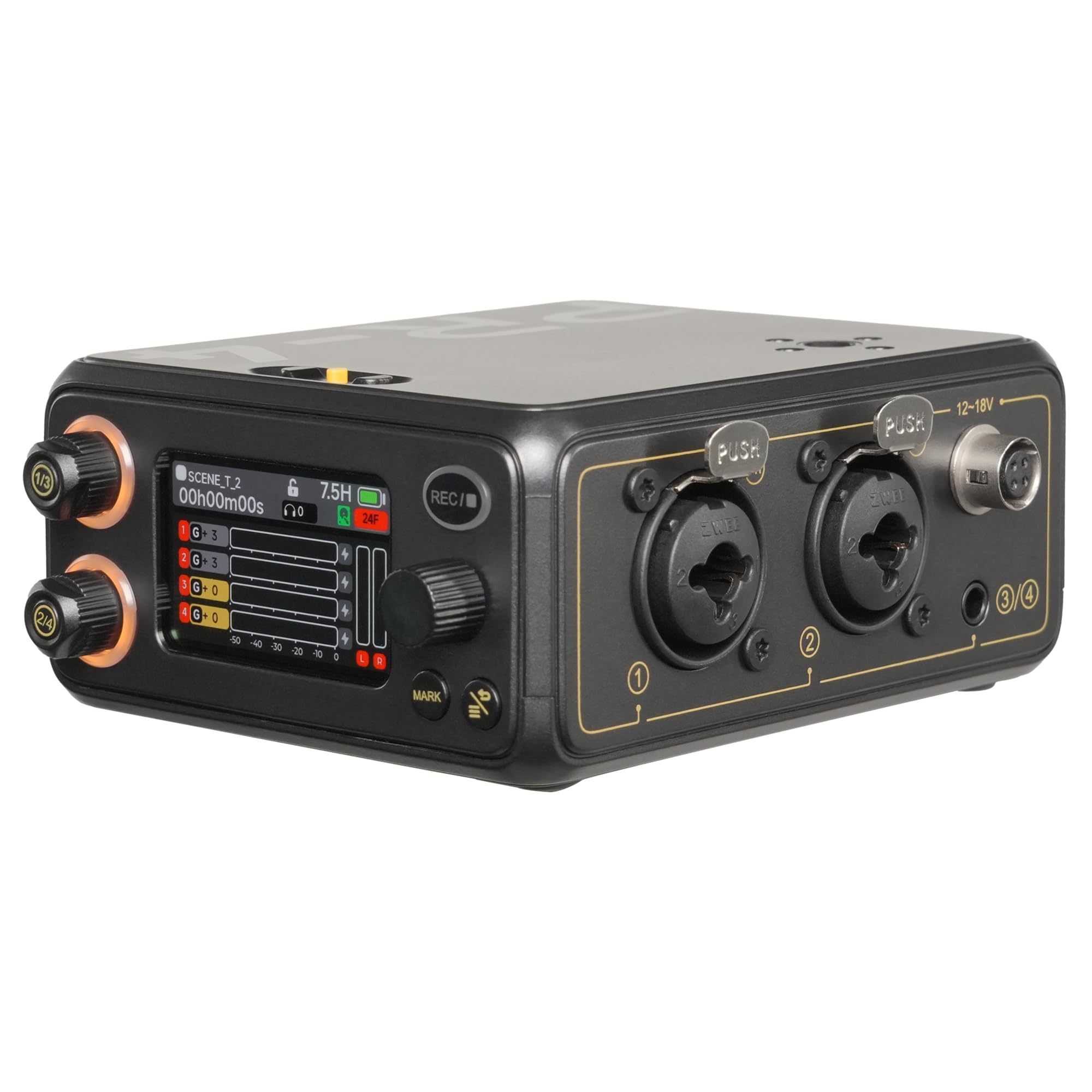 Deity PR-4 Recorder, Compact 32-bit Float Performance | 4 inputs / 6 tracks, Sid