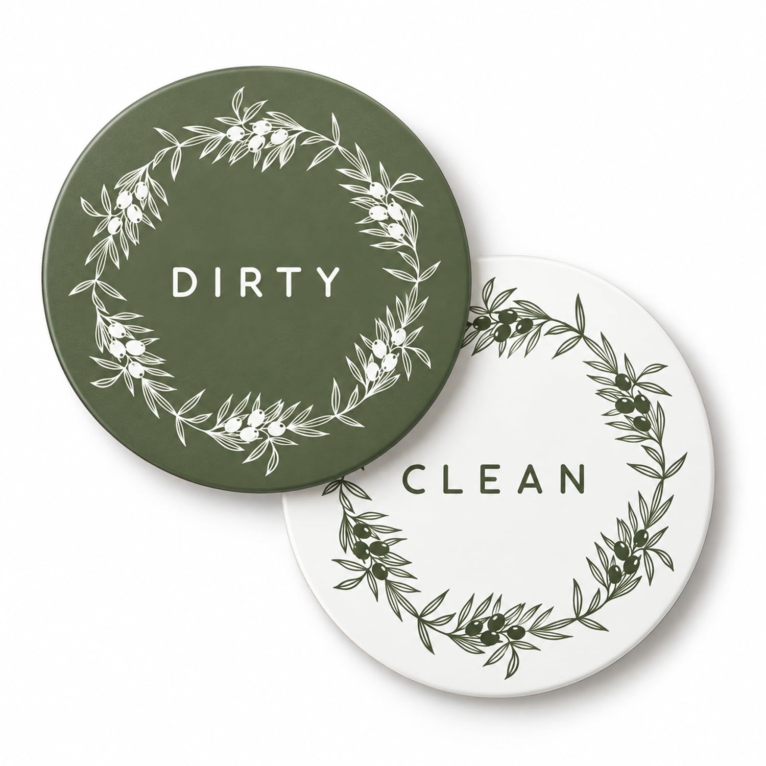 ThreeKin Clean/Dirty Magnet for Dishwasher, Double-Sided Kitchen Gadget Gift, Ea