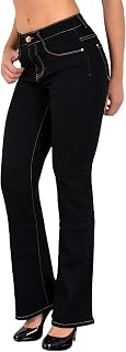 ESRA Bootcut Jeans Women's High Waist Wide Leg Jeans Women's Stretch