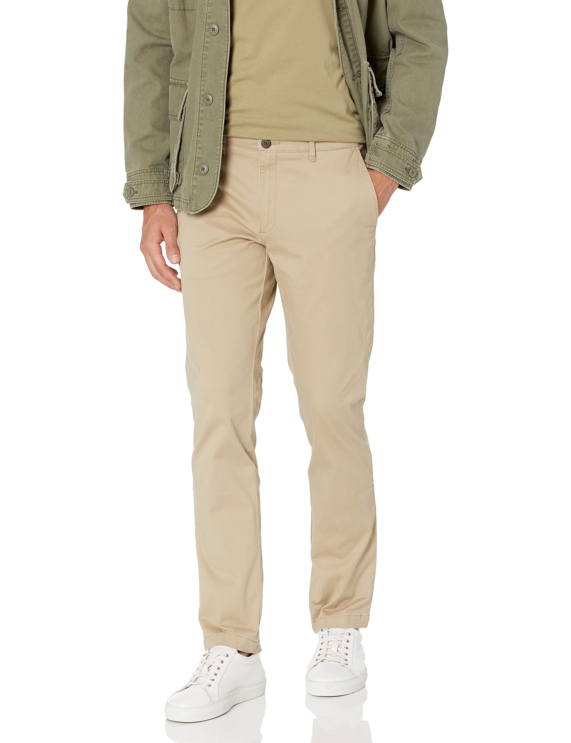 Amazon Essentials Men's Skinny-Fit Washed Comfort Stretch Chino Pant (Previously