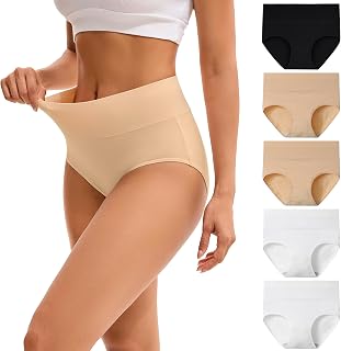 INNERSY Women's Cotton High Elastic Underwear Soft Pack of 5