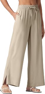 Willit Womens Wide Leg Beach Pants, UPF 50+ Lightweight Travel Quick Dry Sun Protection Trousers 29 in, 31 in
