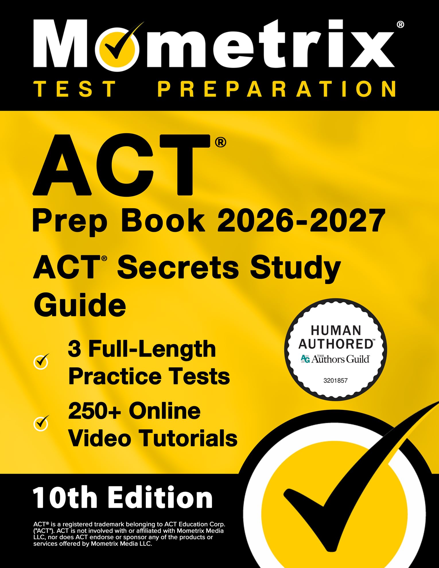ACT Prep Book 2026-2027 - 3 Full Length Practice Tests, 250+ Online Video Tutori