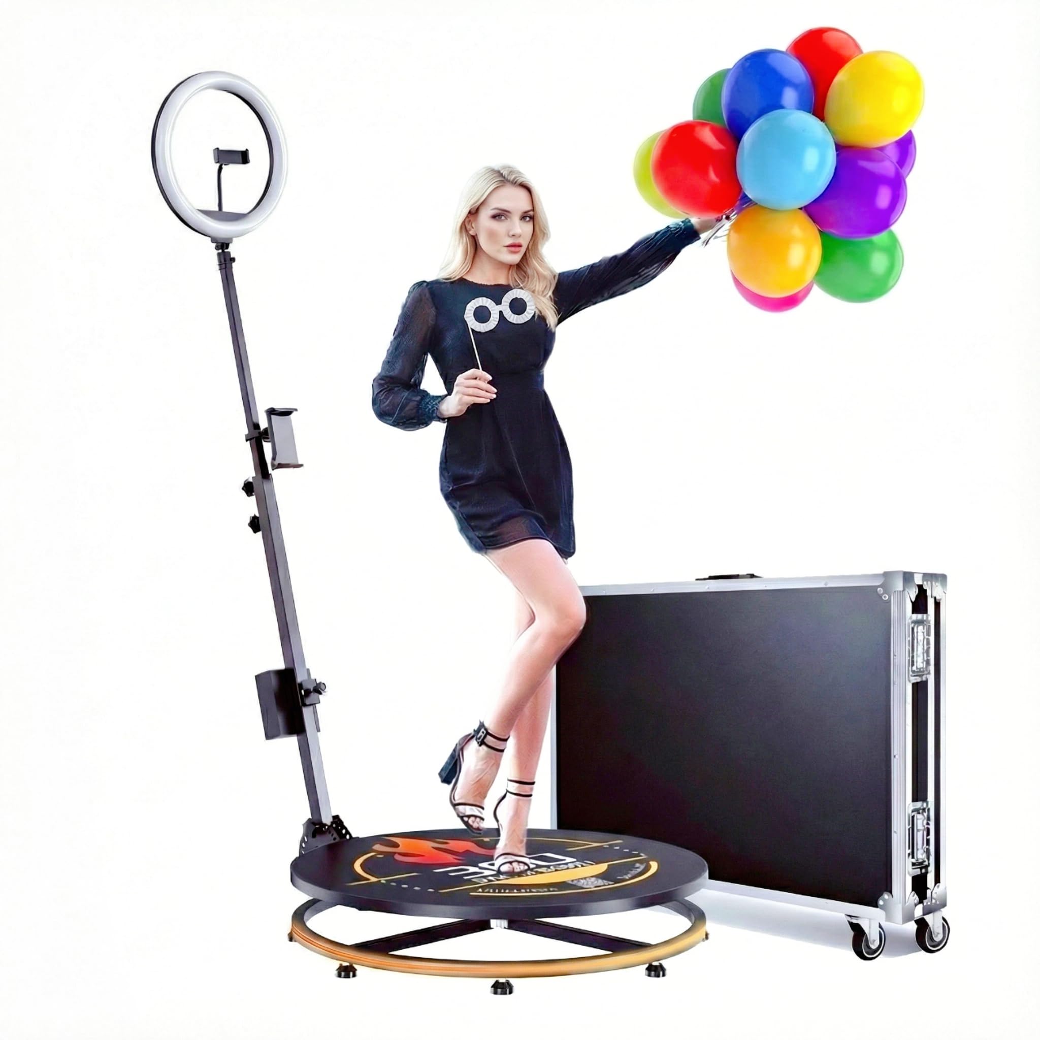 MWE 360 Photo Booth, Auto-Spin with App & Remote Control 26.8"