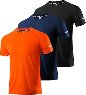 Boyzn 1, 3 or 5 Pack Men's Workout Running Shirts, Dry Fit Moisture Wicking T-Shirts, Sports Gym Athletic Short Sleeve Shirts
