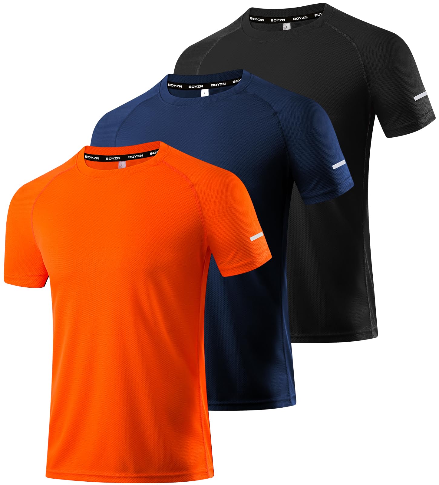 Boyzn 1, 3 or 5 Pack Men's Workout Running Shirts, Dry Fit Moisture Wicking T-Sh