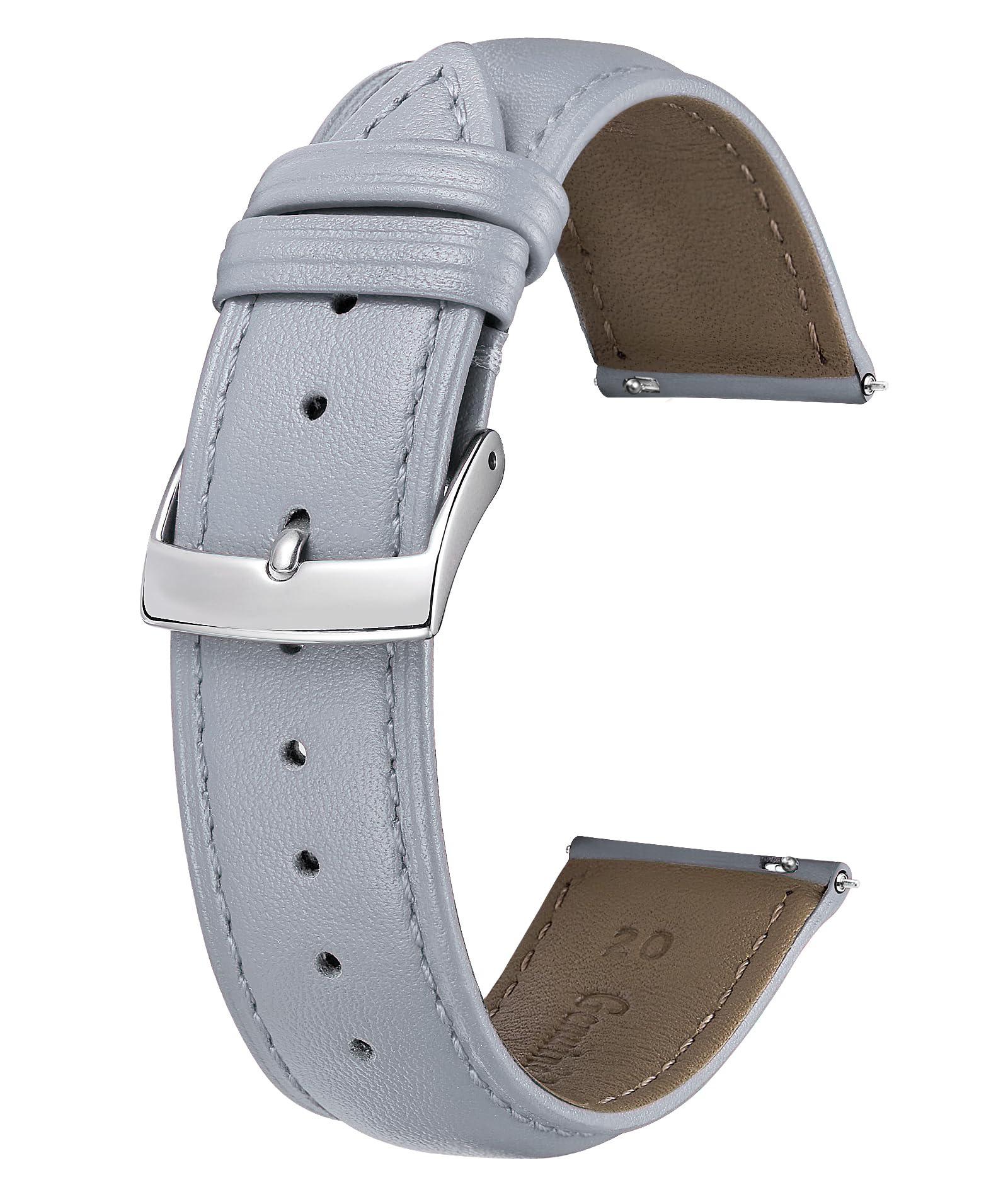 BINLUN Multicolour Leather Watch Strap Replacement Straps Quick Release Watches 