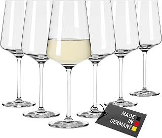 RITZENHOFF White Wine Glass Set of 6-400 ml - Made in Germany | Art. No. 6301002, Light White series, 6 White Wine Glasses 400 ml, crystal glass, dishwasher safe