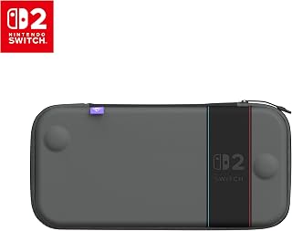 Turtle Beach PlayTrek Slim Case Officially Licensed for Nintendo Switch 2, Hard Shell Carrying Case, Game Card Case, Cover, Storage, Protection - Charcoal Black